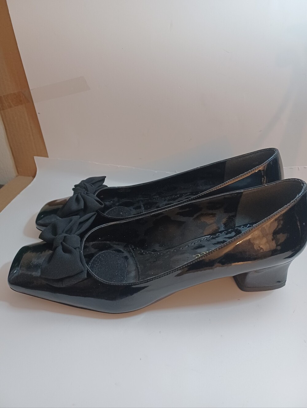J Renee Faux Black Leather Pumps New Size 12W